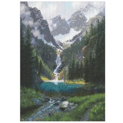 Diamantové maľovanie 40x30 cm SPRINGOS ART Horská krajina