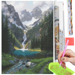 Diamantové maľovanie 40x30 cm SPRINGOS ART Horská krajina
