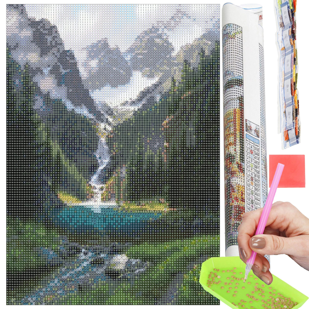 Diamantové maľovanie 40x30 cm SPRINGOS ART Horská krajina