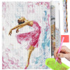 Diamantové maľovanie 40x30 cm SPRINGOS ART Baletka v ružovom