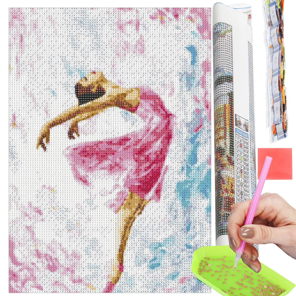 Diamantové maľovanie 40x30 cm SPRINGOS ART Baletka v ružovom