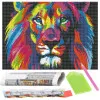 Diamantové maľovanie 40x30 cm SPRINGOS ART Farebný lev