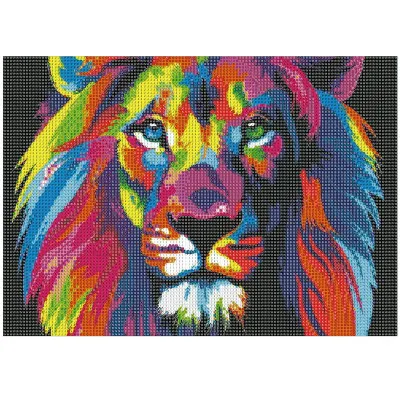 Diamantové maľovanie 40x30 cm SPRINGOS ART Farebný lev