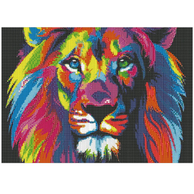 Diamantové maľovanie 40x30 cm SPRINGOS ART Farebný lev