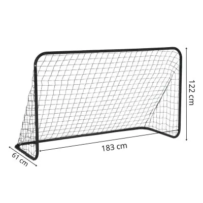 Bránka na futbal 183x122x61 cm SPRINGOS SG0015 čierna sada 2 ks