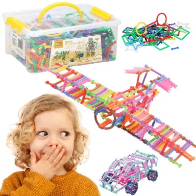 Kreatívna detská stavebnica SPRINGOS BRICKS farebná