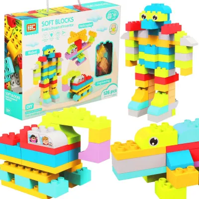 Detská stavebnica kocky SPRINGOS SOFT BLOCKS farebná