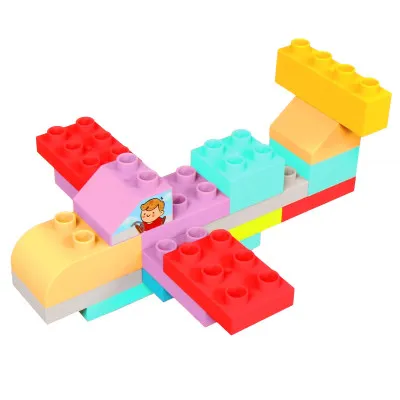 Detská stavebnica kocky SPRINGOS SOFT BLOCKS farebná