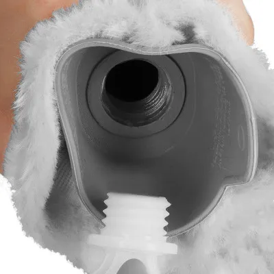 Termofor s plyšovým obalom 2l SPRINGOS HA5249 sivý