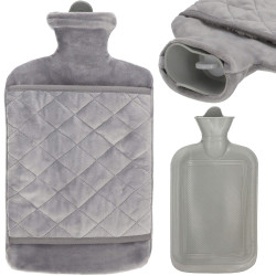 Termofor s plyšovým obalom 1,8l SPRINGOS HA5254 sivý