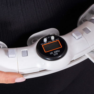 Múdra hula hoop obruč so závažím SPRINGOS FA1032 biela