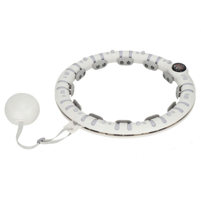 Múdra hula hoop obruč so závažím SPRINGOS FA1032 biela