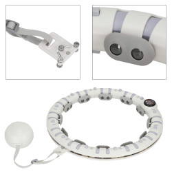 Múdra hula hoop obruč so závažím SPRINGOS FA1032 biela