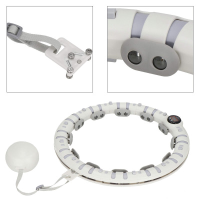 Múdra hula hoop obruč so závažím SPRINGOS FA1032 biela