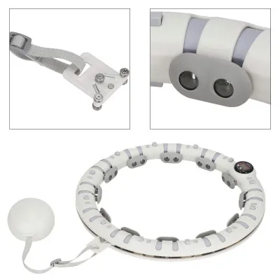 Múdra hula hoop obruč so závažím SPRINGOS FA1032 biela