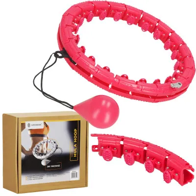 Hula hoop obruč so závažím SPRINGOS FA1072 ružová