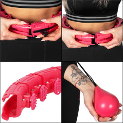 Hula hoop obruč so závažím SPRINGOS FA1072 ružová