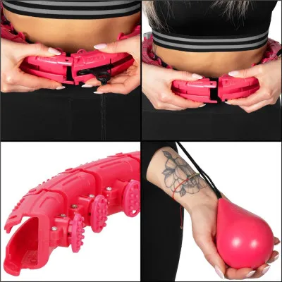 Hula hoop obruč so závažím SPRINGOS FA1072 ružová