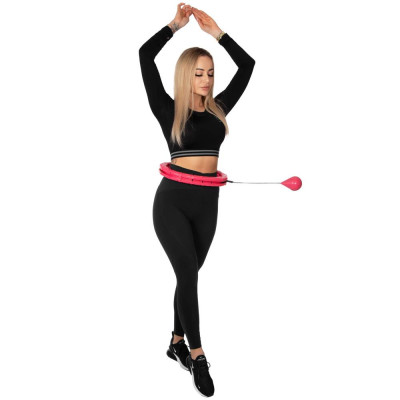 Hula hoop obruč so závažím SPRINGOS FA1072 ružová