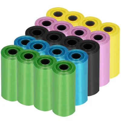 Vrecká na psie exkrementy pevné SPRINGOS PA0253 farebné súprava 360ks