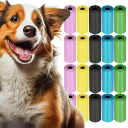 Vrecká na psie exkrementy pevné SPRINGOS PA0253 farebné súprava 360ks