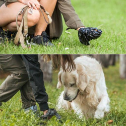 Vrecká na psie exkrementy pevné SPRINGOS PA0254 čierne sada 360ks