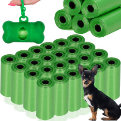 Vrecká na psie exkrementy + zásobník pevné SPRINGOS PA0255 zelené sada 432ks