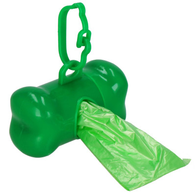 Vrecká na psie exkrementy + zásobník pevné SPRINGOS PA0255 zelené sada 432ks