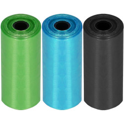 Vrecká na psie exkrementy pevné SPRINGOS PA0256 farebné súprava 54ks