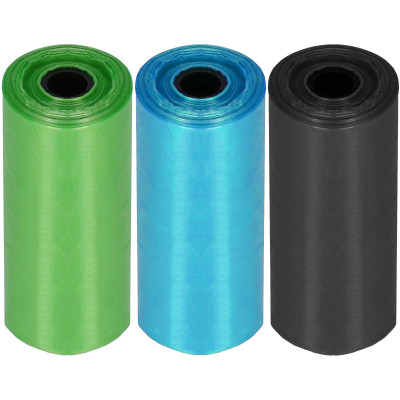 Vrecká na psie exkrementy pevné SPRINGOS PA0256 farebné súprava 54ks