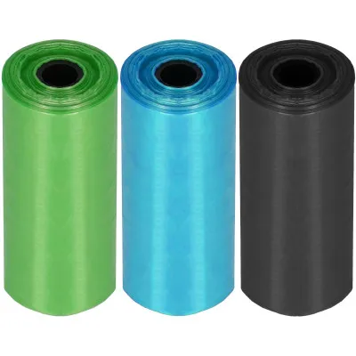 Vrecká na psie exkrementy pevné SPRINGOS PA0256 farebné súprava 54ks