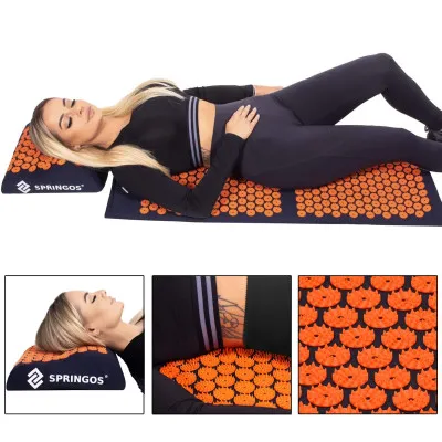 Akupresúrna masážna podložka s vankúšikom SPRINGOS FA0152