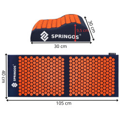 Akupresúrna masážna podložka s vankúšikom SPRINGOS FA0152