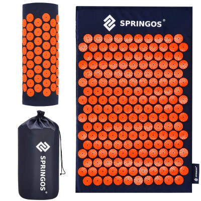 Akupresúrna masážna podložka s vankúšikom SPRINGOS FA0155