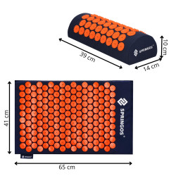 Akupresúrna masážna podložka s vankúšikom SPRINGOS FA0155