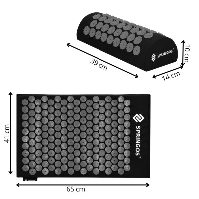 Akupresúrna masážna podložka s vankúšikom SPRINGOS FA0156