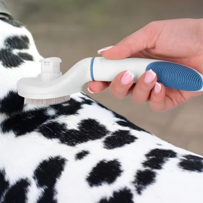 Samočistiaca kefa na srsť SPRINGOS PA0264 bielo-modrý