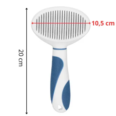 Samočistiaca kefa na srsť SPRINGOS PA0264 bielo-modrý
