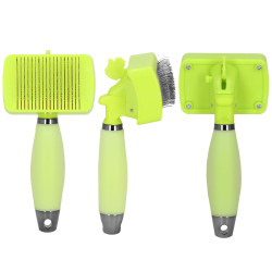 Samočistiaca kefa na srsť SPRINGOS PA0265 zelená