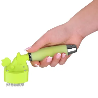 Samočistiaca kefa na srsť SPRINGOS PA0265 zelená