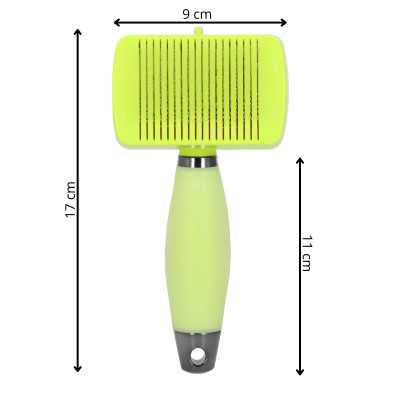 Samočistiaca kefa na srsť SPRINGOS PA0265 zelená