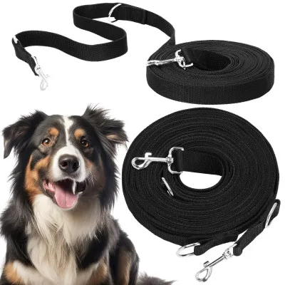 Stopovacie vodítko pre psa 10m 15kg SPRINGOS PA0334 čierne