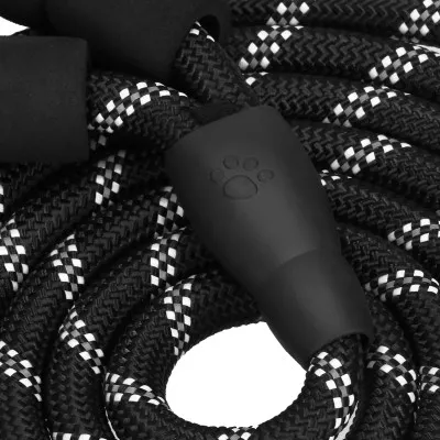 Lanové vodítko pre psa reflexné 3m 50kg SPRINGOS PA0331 čierne