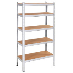 2x Kovový regál 180x90x40 cm 5 polic SPRINGOS HA5161