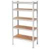 2x Kovový regál 180x90x40 cm 5 polic SPRINGOS HA5161