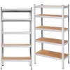 2x Kovový regál 180x90x40 cm 5 polic SPRINGOS HA5161