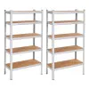 2x Kovový regál 180x90x40 cm 5 polic SPRINGOS HA5161