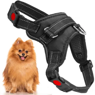 Postroj pre psa s rukoväťou veľ. S SPRINGOS PA0303 čierny