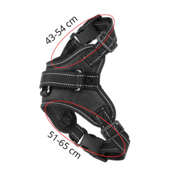 Postroj pre psa s rukoväťou veľ. S SPRINGOS PA0303 čierny