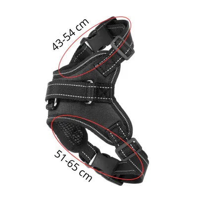 Postroj pre psa s rukoväťou veľ. S SPRINGOS PA0303 čierny